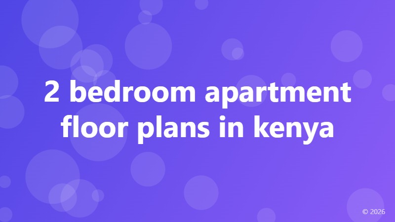 2 bedroom apartment floor plans in kenya