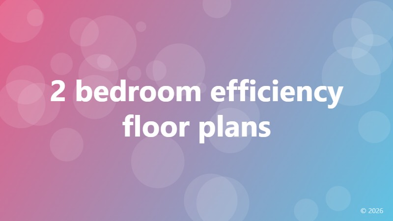 2 bedroom efficiency floor plans