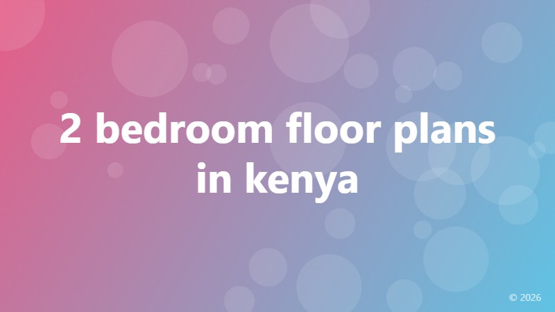 2 bedroom floor plans in kenya