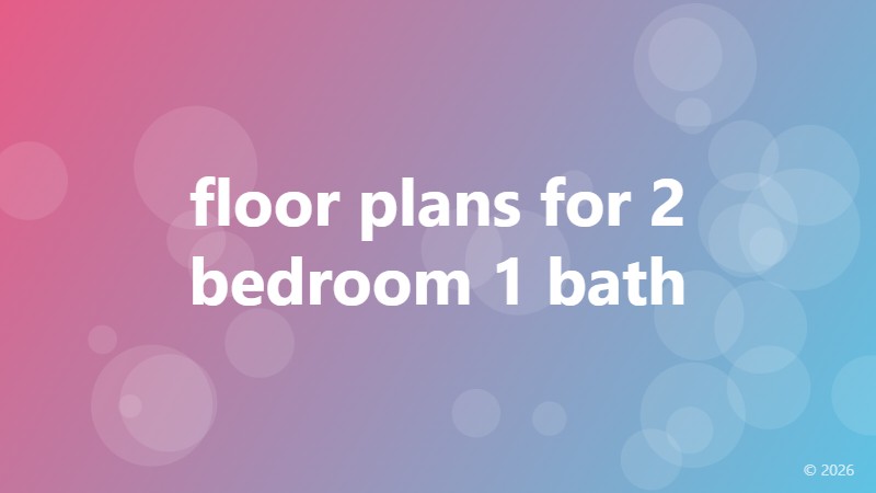 floor plans for 2 bedroom 1 bath