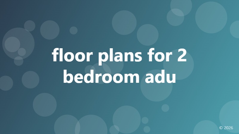 floor plans for 2 bedroom adu