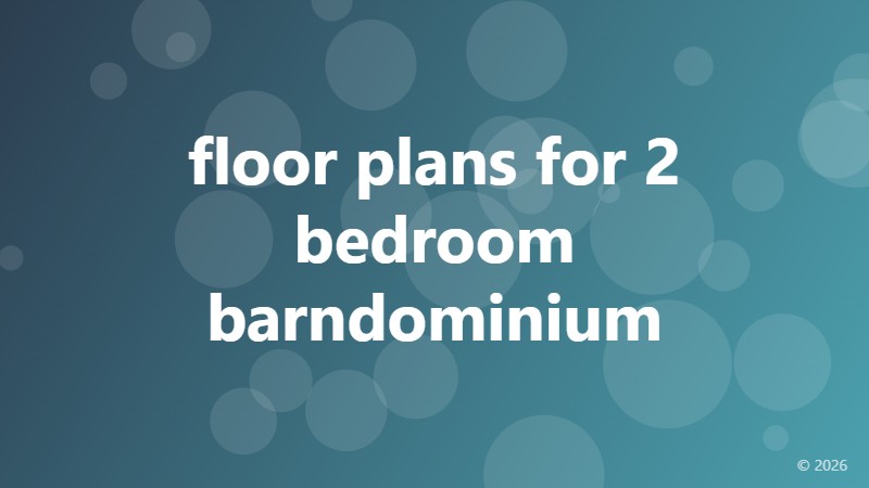 floor plans for 2 bedroom barndominium