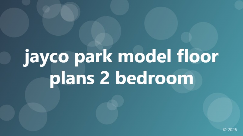 jayco park model floor plans 2 bedroom