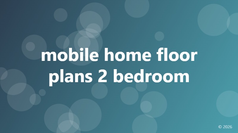 mobile home floor plans 2 bedroom