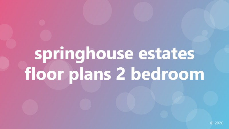 springhouse estates floor plans 2 bedroom