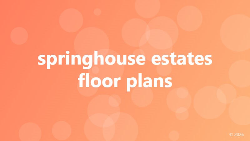 springhouse estates floor plans